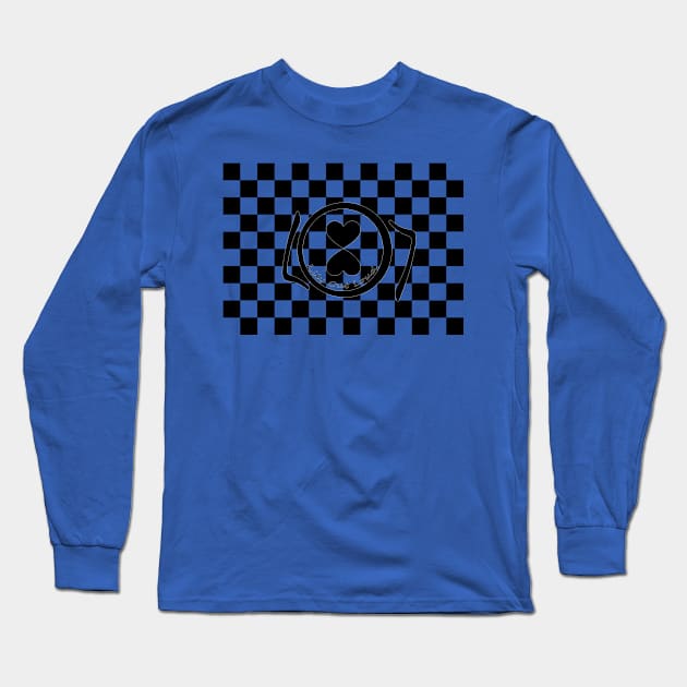 Simple LOL Checkerboard Long Sleeve T-Shirt by Lily Out Loud